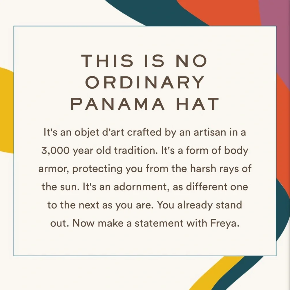 FREYA for VERONICA BEARD Field Gardenia Panama Hat in Tan Raffia Suede Strap New - Picture 5 of 11